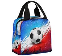 CURLYOOT Sport Soccer Ball Football Lunch Bag for Women and Men Lunch Tote Bag Reusable Lunch Box Insulated Cooler Bag for Work Picnic Travel Beach