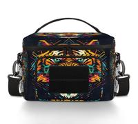 CURLYOOT Tiger Wild Animals Tactical Lunch Bag Large Insulated Lunch Box for Women Men, Leakproof Cooler Bag with Shoulder Strap, Lunchbox for Work Picnic Travel