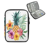CURLYOOT Tropical Pineapple Fuit Plant Electronics Travel Organizer Case, Portable Cable Organizer Cord Storage Bag, Travel Electronic Accessories for Charger, Phone, SD Card