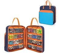 CURMIO Carrying Case Compatible with Hot Wheels Up to 99pcs, Storage Organizer for 1:64 Scale Toy Cars, Matchbox Cars, Mini Toys, Small Dolls (Bag Only)