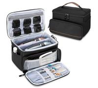 CURMIO Carrying Case for Clippers, Men Trimmer Kits Storage Bag Compatible with Andis, Hatteker, Oster Hair Clipper and Cutting Tools, Black