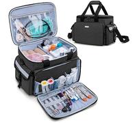 CURMIO Emergency Medical Supplies Bag, Home Health Aid Bag Empty, Black