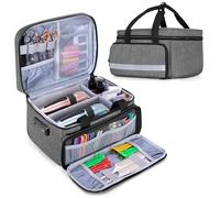 CURMIO Hair Clippers Carrying Case, Hair Cutting Barber Supplies Bag, Trimmer Organizer Compatible with Ufree/Wahl/Hatteker/Andis and Most Men Razor Grooming Kits, Bag Only, Grey