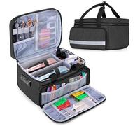 CURMIO Hair Clippers Carrying Case, Hair Cutting Barber Supplies Bag, Trimmer Organizer Compatible with Ufree/Wahl/Hatteker/Andis and Most Men Razor Grooming Kits, Bag Only, Black