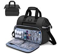 CURMIO Medical Bag, Nurse Supplies Bag with Padded Laptop Sleeve for Home Visits, Health Care, Hospice, fits for Doctors, Nursing Students, Physical Therapists,Bag ONLY(Patent Pending),Black