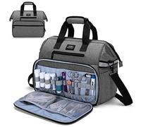 CURMIO Medical Bag, Nurse Supplies Bag with Padded Laptop Sleeve for Home Visits, Health Care, Hospice, fits for Doctors, Nursing Students, Physical Therapists,Bag ONLY(Patent Pending),Grey