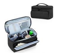CURMIO Men Grooming Kits Storage Bag, Portable Travel Case for Electronic Shaver, Hair Clipper, Men Detailing Bag for Overnight, Black