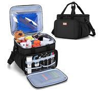 CURMIO Pet Grooming Tote Bag, Pet Grooming Supplies Organizer for Cat Dog grooming kit, Pet Supplies Storage Bag for Dog Cat Clippers, Brush, Scissors or Other Pet Care Supplies, Black (BAG ONLY)