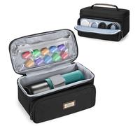 CURMIO Portable Coffee Maker Carry Case Compatible with OutIn Nano/WACACO Minipresso GR/AeroPress Go, Travel Coffee Machine Storage Bag for Camping, Hiking, Office, Black