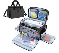 CURMIO Sewing Machine Bag for Most Standard Sewing Machine, Universal Sewing Machine Carrying Case with 2 Removable Zipper Pouches for Sewing Supplies, Black (Patent Design)