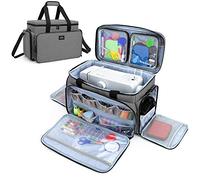 CURMIO Sewing Machine Bag for Most Standard Sewing Machine, Universal Sewing Machine Carrying Case with 2 Removable Zipper Pouches for Sewing Supplies, Grey (Patent Design)