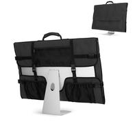 CURMIO Travel Carrying Bag for Apple 27" iMac Desktop Computer, Protective Storage Case Monitor Dust Cover with Rubber Handle for 27" iMac Screen and Accessories(Patent Pending), Black