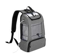 CURMIO Travel Carrying Bag for Portable Oxygen Concentrators, Universal POC Backpack with Mesh Panels for Breathability, Compatible with Inogen, Oxygo, Caire Units,Grey