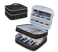 CURMIO Travel Case for Hair Clippers, Double Layer Barber Supplies Organise Storage Bag Compatible with Wahl, Ufree, Hatteker, Andis and Most Standard Hair Trimmer, Men Grooming Kit, Black