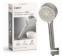 Curo Skin Chrome Filtered Shower Head - Filters Chlorine, Heavy Metals & Impurities Found in Water - Improves Quality of Skin & Hair - High Pressure - Quick & Easy to Install (Chrome)