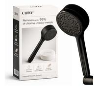 Curo Skin Midnight Black Filtered Shower Head - Filters Chlorine, Heavy Metals & Impurities Found in Water - Improves Quality of Skin & Hair - High Pressure - Quick & Easy to Install (Midnight Black)