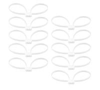 Curqia 10 Pcs White Heavy Duty Zip Ties Nylon Double Police Locking Cuffs, 27.5 Inch Long