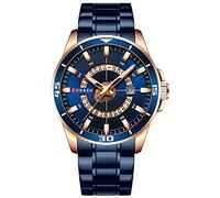 CURREN Men's Wristwatch Date Dial Analog Steel Quartz Clock Blue 8359