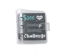 Currency Album 25 Pocket Money Holder Paper Storage Book 3 Rings PVC Binder Covers Saving Planner 114x100mm Saving Challenge Book