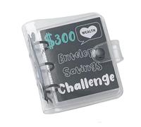 Currency Album 25 Pockets Money Holder Paper Storage Book 3 Rings PVC Binder Cover Saving Planner 114x100mm Budget Binder Envelopes