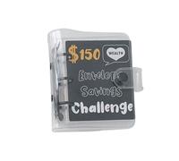 Currency Album 25 Pockets Money Holder Paper Storage Book 3 Rings PVC Binder Cover Saving Planner 114x100mm Budget Binder Envelopes