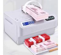 Currency Bundling Machine, Intelligent Banknote Bundler, 2-Second Fast Strapping, Adjustable Temp, LCD, for Banknotes, Business Cards, Tags, Receipts, Bills, Paper(Machine+3 Rolls)