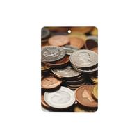 Currency Coin Car Air Fresheners Cards 4 Pcs Long Lasting Car Fresheners Gifts for Men Women Auto Aromatherapy Tablets Hanging Scented Card Rearview Mirror Pendant - Lavender Scent