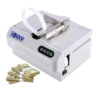 Currency Strapping Machine, Intelligent Banknote Binder with LCD Screen and Counting Function, 24 Times/Min, Cash Money Tying Tool for Secure Bundling