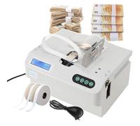Currency Strapping Tool,Currency Bundle Strapping Bundling Money Packer with Fault Self-Test, Automatic Cash Bundler for Bank Office Business Use