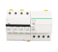 Current Circuit Breaker, Circuit Breaker Air Switch Leakage Protection AC400V 4P and N Fast Arc Extinguishing Horizontal Installation for Industrial Site Pushbutton Switches Automatic switch