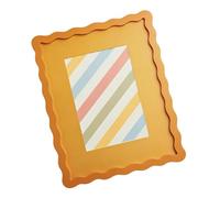 Current Curved Shaped Wood Frame 8x10 Inches with Clear Glass Panel for Tabletop or Wall Mounting Versatile Wall/desktop Picture Frame
