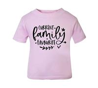 Current Family Favourite Statement [BBY5] Short Sleeve Cotton Toddler t Shirt, 2-3 Years, Pastel Pink