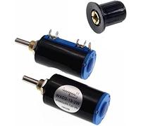Current limiting elements Potentiometer 13-2W Wirewound Potentiometer Resistance 100R 470R 1K 4.7K 10K 22K 47K 100KΩ Linear Rotary Potentiometer with Knob Electronic Component (Size : 22K Ohm)