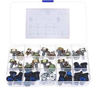 Current limiting elements Relay 18Pcs 3Pin WH148 Single Potentiometer Kit B1K 5K 10K 20K 50K 100K 500K 1M with knobs Single Potentiometer Set Shaft Nuts