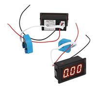 Current Meter, DC Ammeter with Hall Sensor LED Digital Display 50A High Accuracy Current Gauge for Vehicles