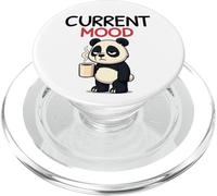 Current Mood Funny Panda Coffee Sarcastic Morning Humor Meme PopSockets PopGrip for MagSafe