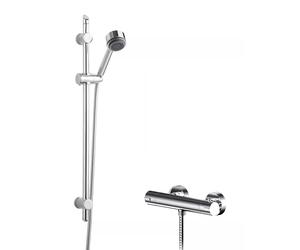 Current Round Thermostatic Bar Valve and Multi Function Handset Slider Rail Kit