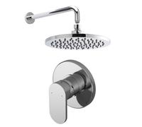 Current Shower Bundle Concealed Round Manual Valve, Arm & Head Kit - Chrome Balterley