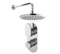 Current Shower Bundle Concealed Round Twin Valve Arm Head Kit Balterley Silver One Size