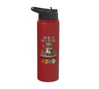 Current Side Quest Brought to You By ADHD Funny Raccoon Stainless Steel Insulated Water Bottle