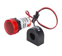 Current Signal Indicator, 60~500V 0~99.9A AC AD101-22VAM LED Digital Ammeter Round Signal Light Universal 2-Display Current Meter Indicator Lamp Signal Light(1#)