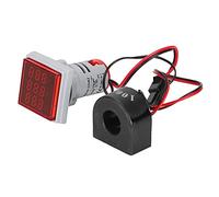 Current Signal Indicator, Universal Temperature Display, 3 - Display Square Lamp, 60~500VAC - Flame Retardant Durable Design, Low Energy Consumption, Easy Status Identification (Red)