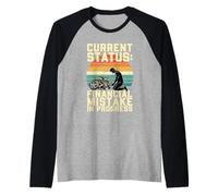 Current Status Financial Mistake in Progress Car Mechanic Raglan Baseball Tee