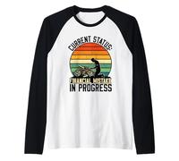 Current Status Financial Mistake in Progress Car Mechanic Raglan Baseball Tee