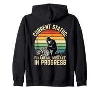 Current Status Financial Mistake In Progress Car Mechanic Zip Hoodie
