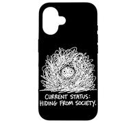 Current Status Hiding From Society Funny Hiking Camping Case for iPhone 16