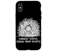 Current Status Hiding From Society Funny Hiking Camping Case for iPhone X/XS