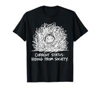 Current Status Hiding from Society Funny Hiking Camping T-Shirt