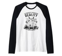 Currently Avoiding Reality Introvert Fox Animal Raglan Baseball Tee