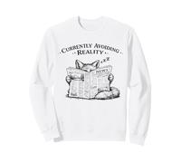 Currently Avoiding Reality Vintage Introvert Fox Graphic Sweatshirt